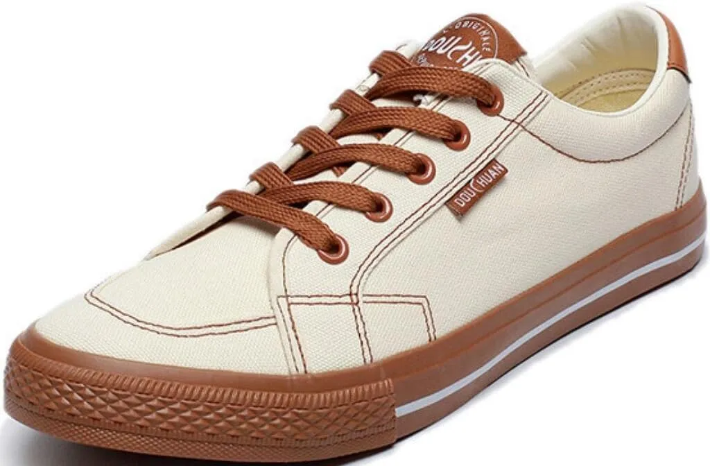 SATUKI Canvas Shoes for Men,Skate Shoes,Casual Lace Up Athletic Lightweight Soft Fashion Sneakers