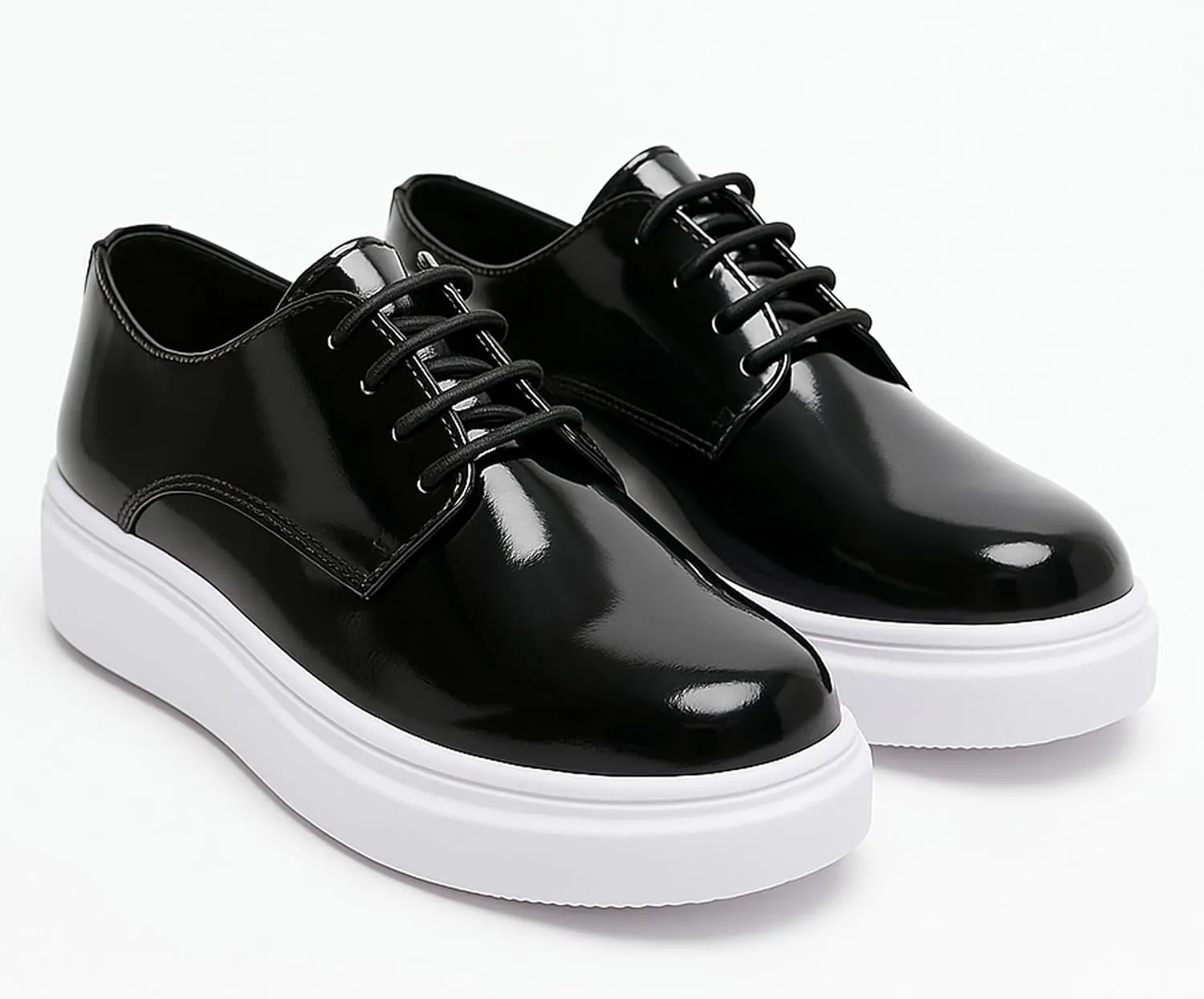 SIRRI Boys' Patent Platform Derby Shoes ?C Lace-Up Formal Smart Wedding & Prom Footwear