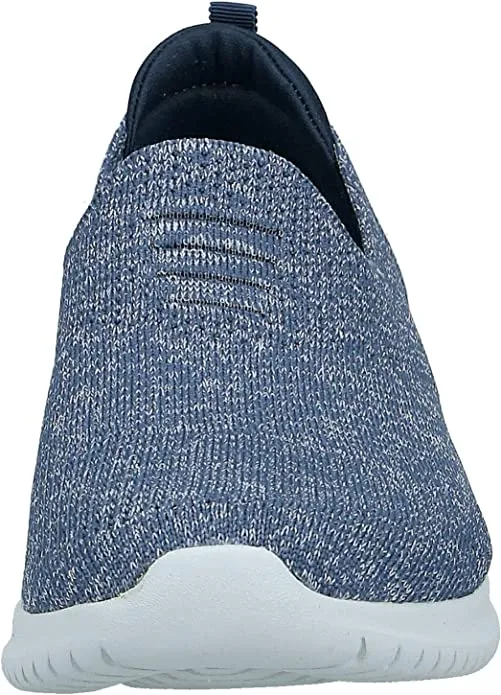Skechers Ultra Flex Harmonious Navy Round Toe Knit Mesh Pull On Low Top Sneakers