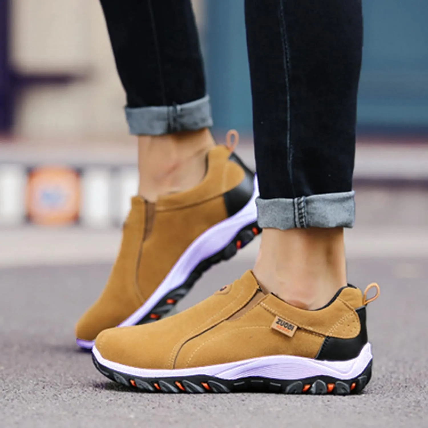 Slip On Shoes Women Wide Toe Box Walking Shoes Women Arch Support Slip On Women Casual Shoes Size 5.5 Chunky Sneakers for Women Y2K Black Athletic Shoes Women Size 5.5