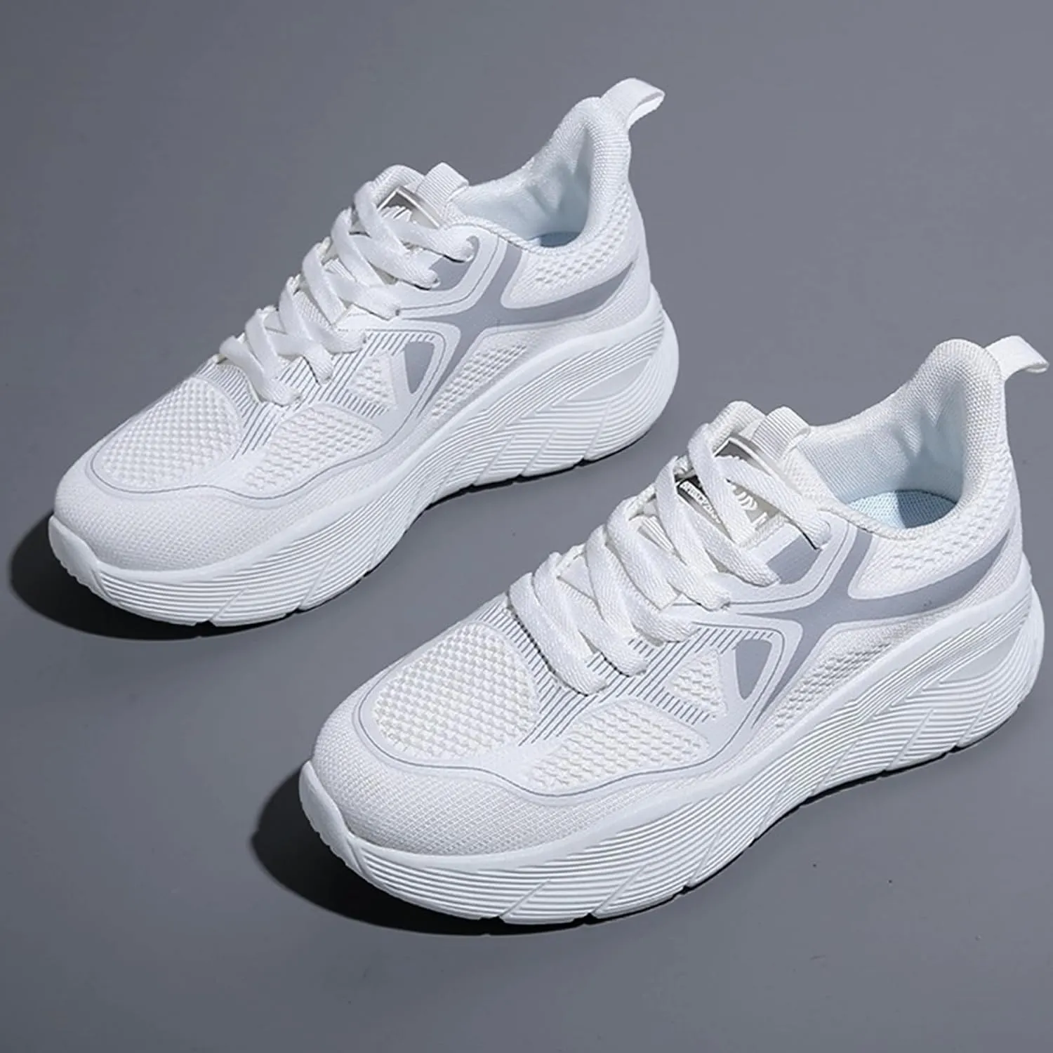 Sneakers for Women Casual Fashion Walking Shoes Lace Up Women's Athletic Tennis Running Footwear