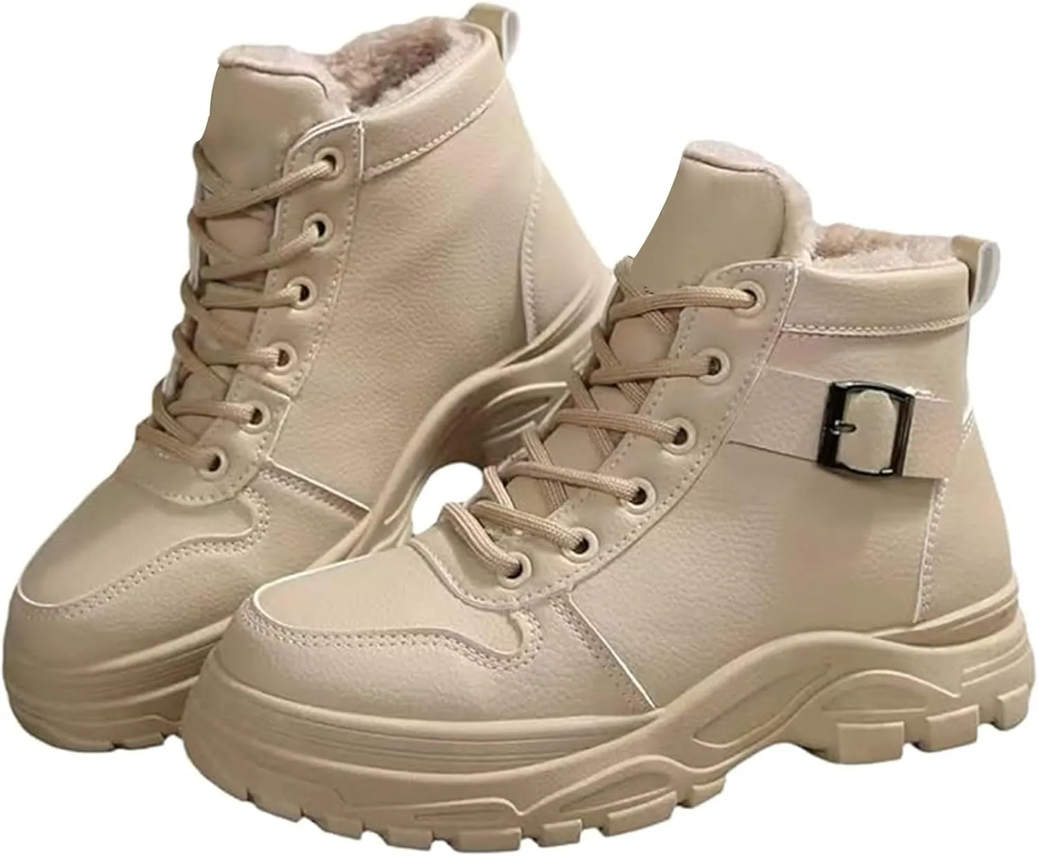 Snow Ankle Boots For Men Fu Lined Non-Slip Hiking Boots Women aterproof Winter Walking Shoes For Men