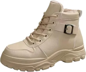 Snow Ankle Boots For Men Fu Lined Non-Slip Hiking Boots Women aterproof Winter Walking Shoes For Men
