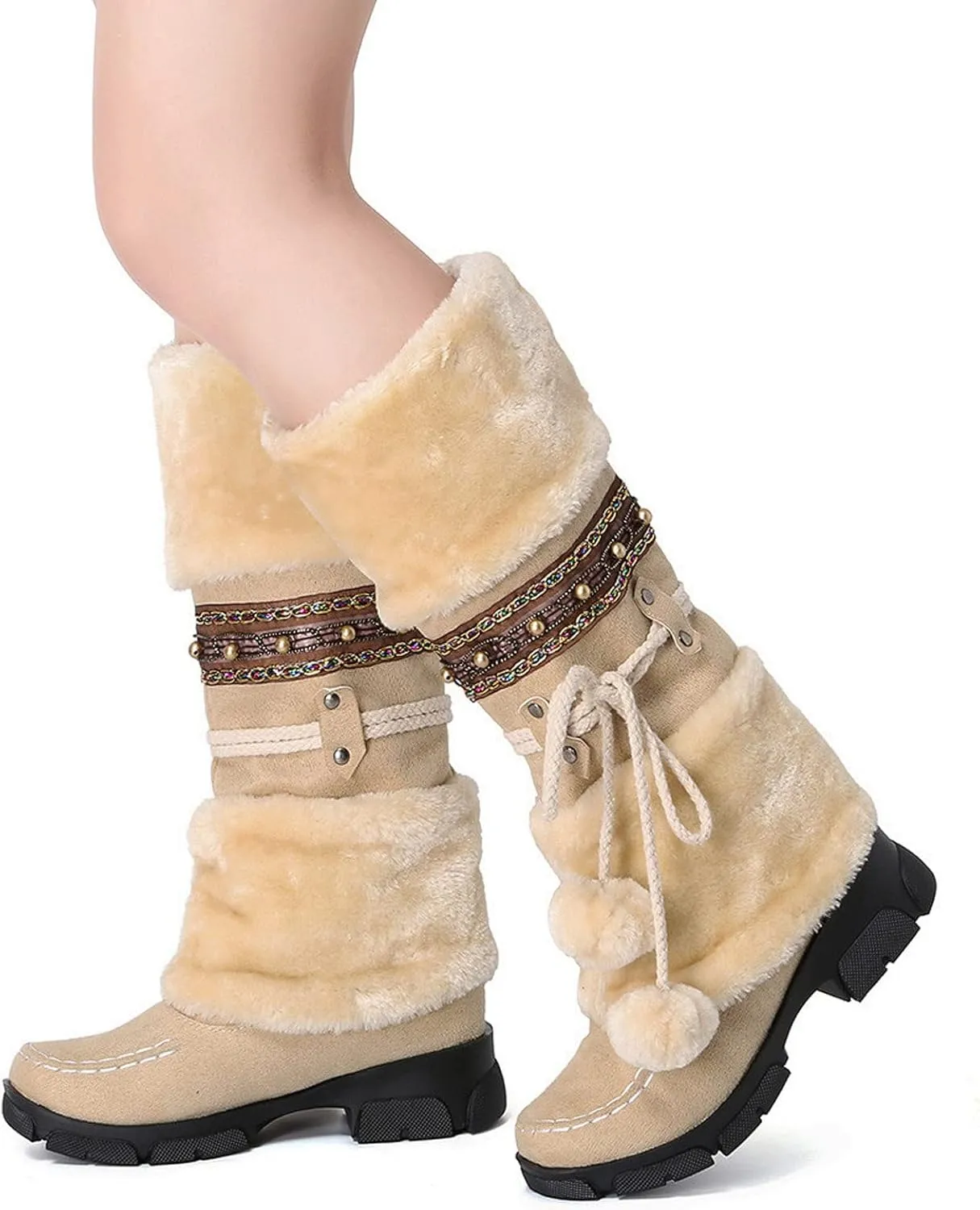 Snow Boot for Women Size 6 Womens Snow Boot 8.5 Wide Women's Snow Boots Ankle Womens Waterproof Insulated Boots Womens Low Hiking Boots Waterproof Lightweight