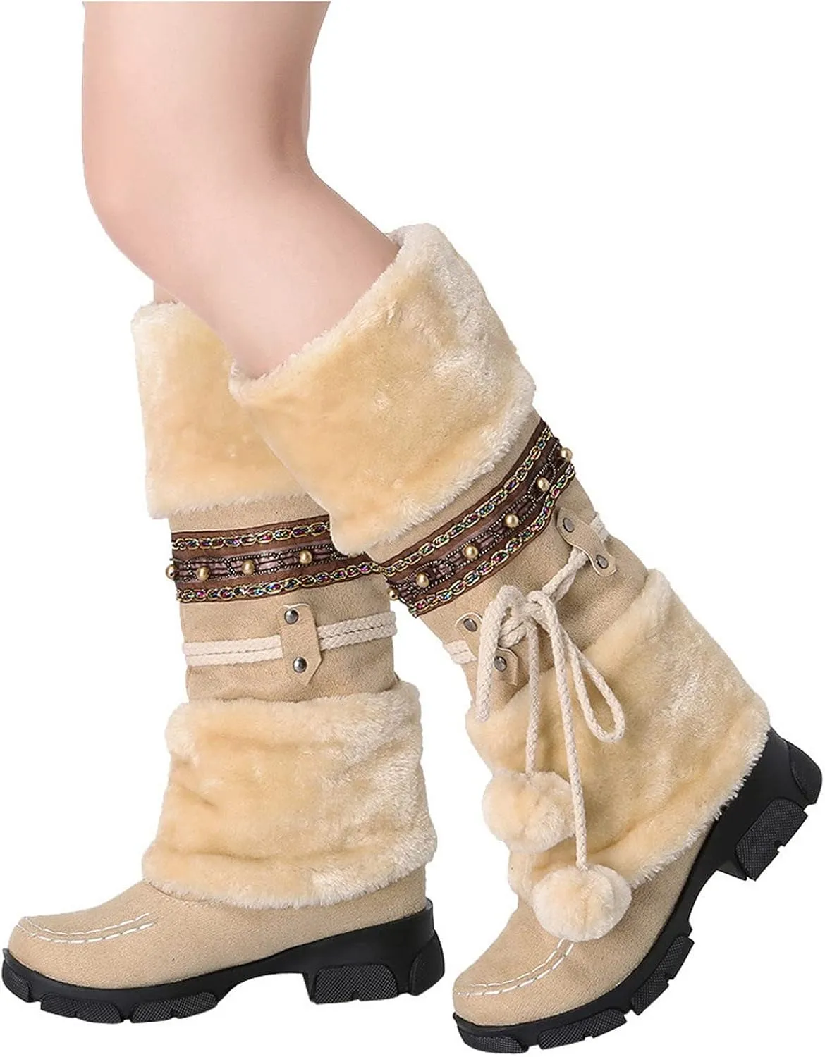 Snow Boot for Women Size 6 Womens Snow Boot 8.5 Wide Women's Snow Boots Ankle Womens Waterproof Insulated Boots Womens Low Hiking Boots Waterproof Lightweight