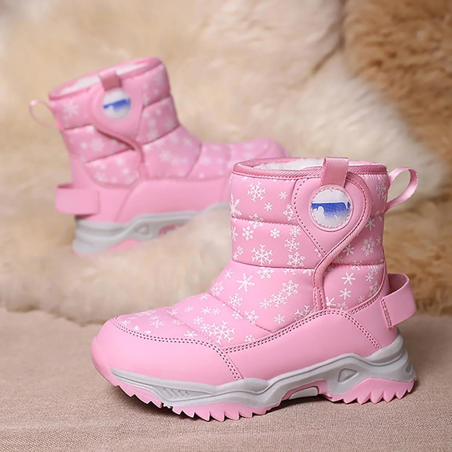 Snow Boots for Kids Boys Winter Warm Water??oof Insulated Fleece Lined Cozy Comfortable Outdoor Hiking Sneaker