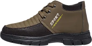 Snow Boots for Men Waterproof Furry Lined Warm Winter Boots Lace Up Cold-Weather Non-Slip Ankle Boots Classic Slip on Hiking Walking Shoes Sneakers