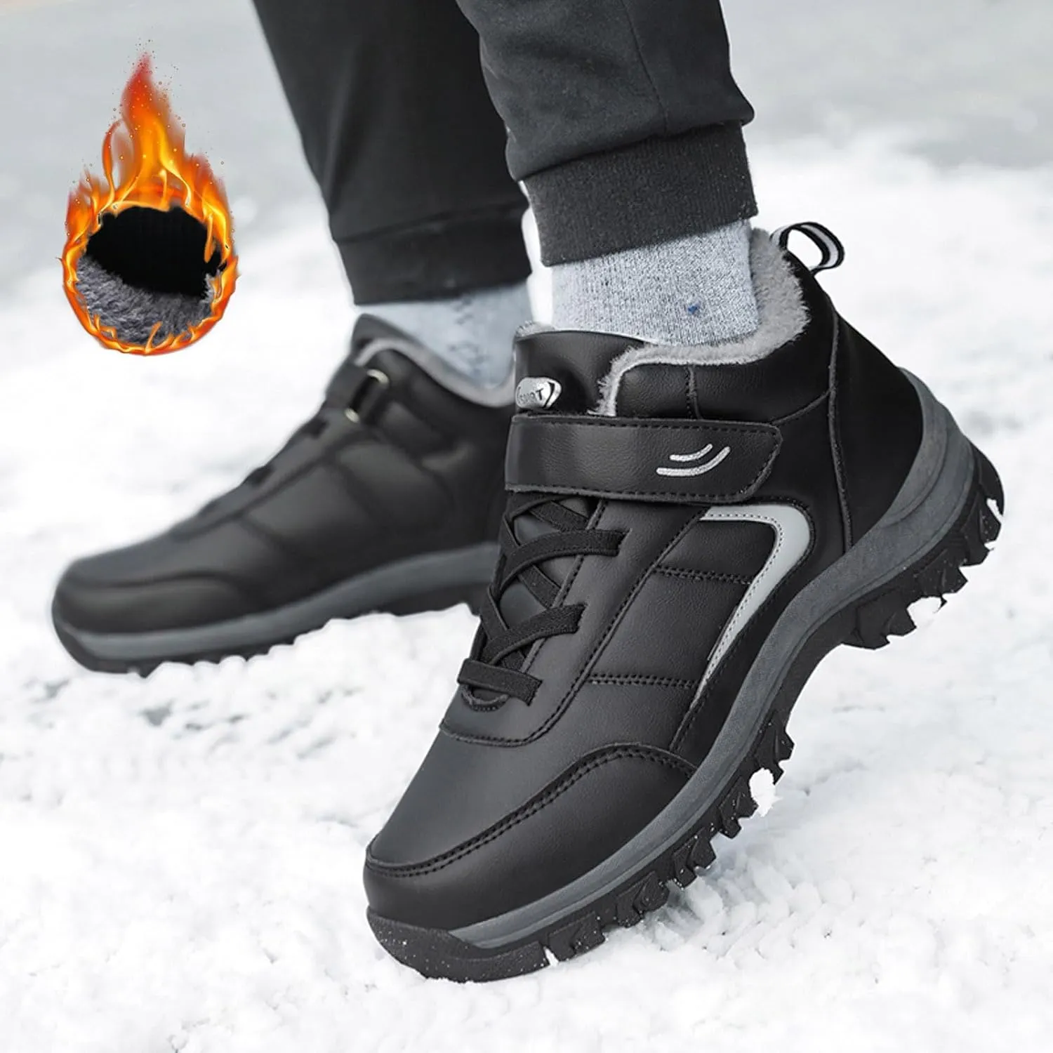 Snow Boots for Women Waterproof Winter Boots Lace Up Non Slip Fur Lined Booties Winter Casual Slip on Ankle Boots Comfortable Winter Shoes Trekking Hiking Boots