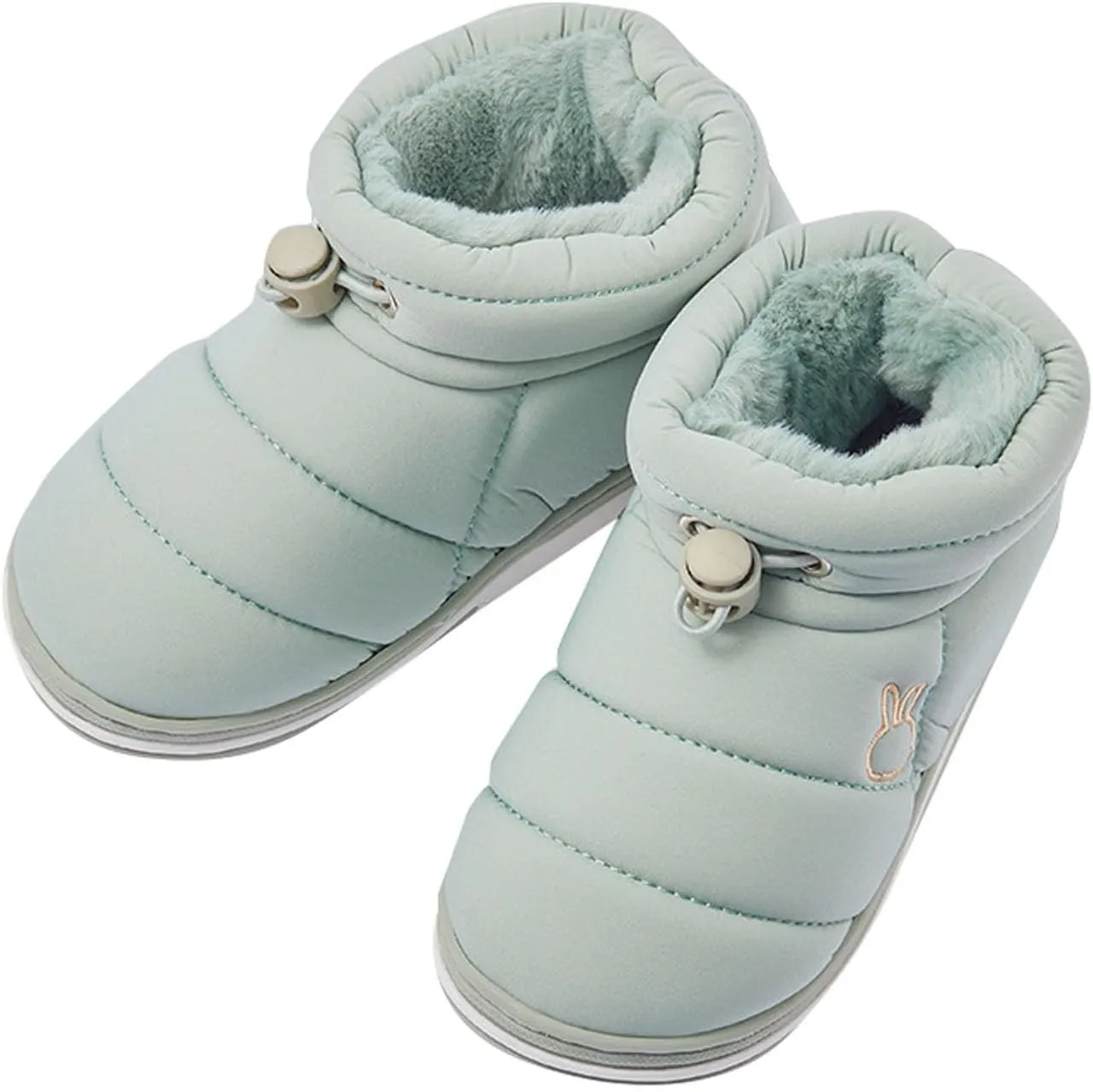Snow Boots with Fur Lined Warm Slip On Boots Plush Warm Comfortable Outdoor Anti Slip Rabbit Shape Shoes Ankle Boots