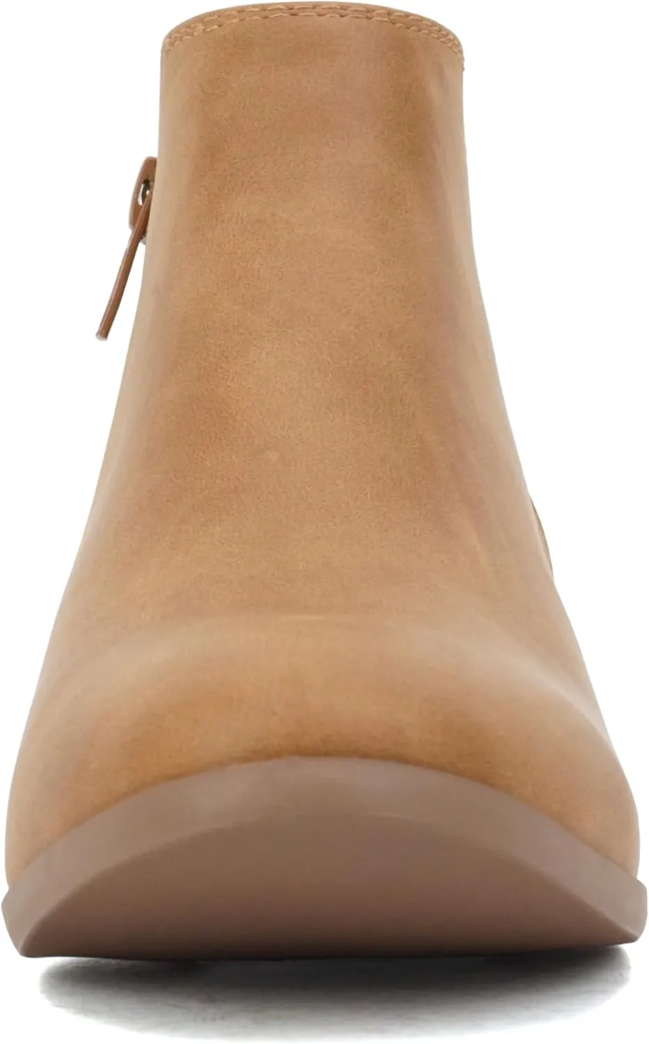 Soda ??CHARMER?? ~ Women Pointed Toe Elastic Gore Low Heel Ankle Bootie with Zipper Closure