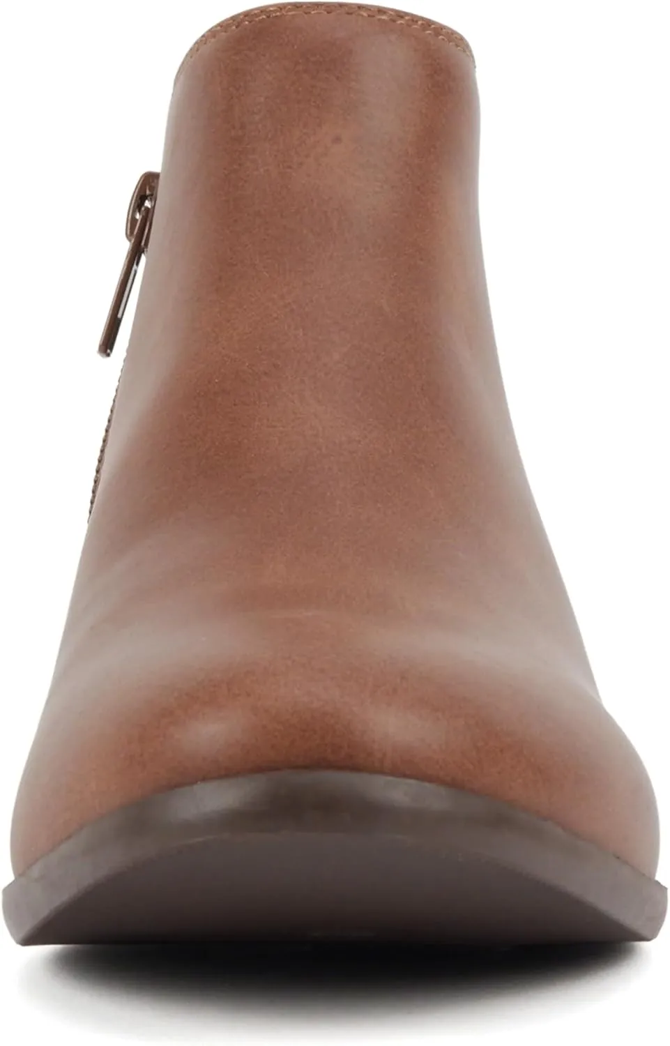 Soda CHARMER ~ Women Pointed Toe Elastic Gore Low Heel Ankle Bootie with Zipper Closure