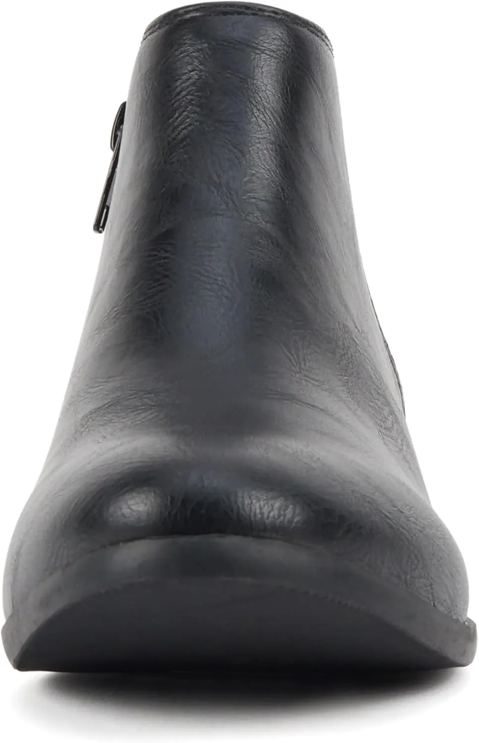 Soda ??CHARMER?? ~ Women Pointed Toe Elastic Gore Low Heel Ankle Bootie with Zipper Closure