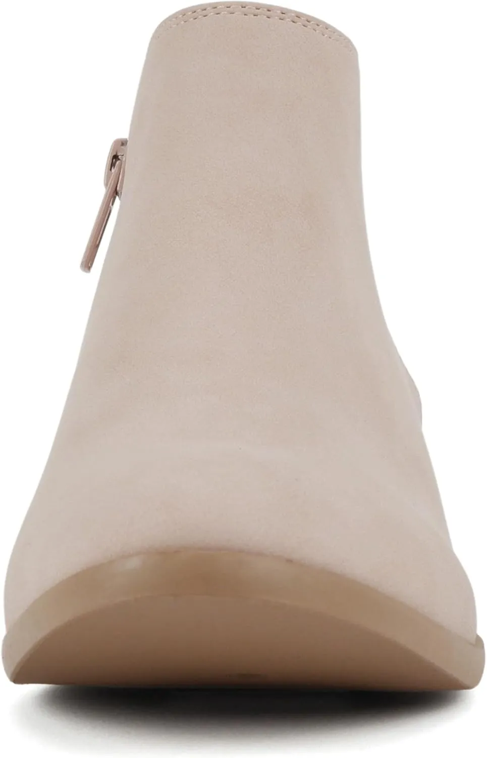 Soda CHARMER ~ Women Pointed Toe Elastic Gore Low Heel Ankle Bootie with Zipper Closure
