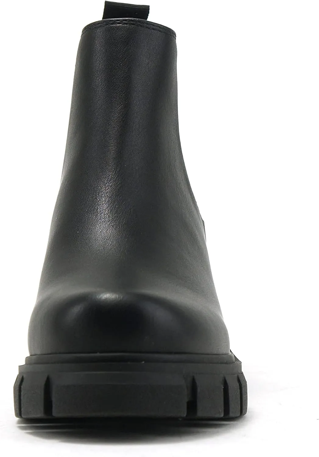 Soda PIONEER ~ Women Lug Sole Mid Heel Chelsea Fashion Ankle Bootie w/Double Elastic Gore