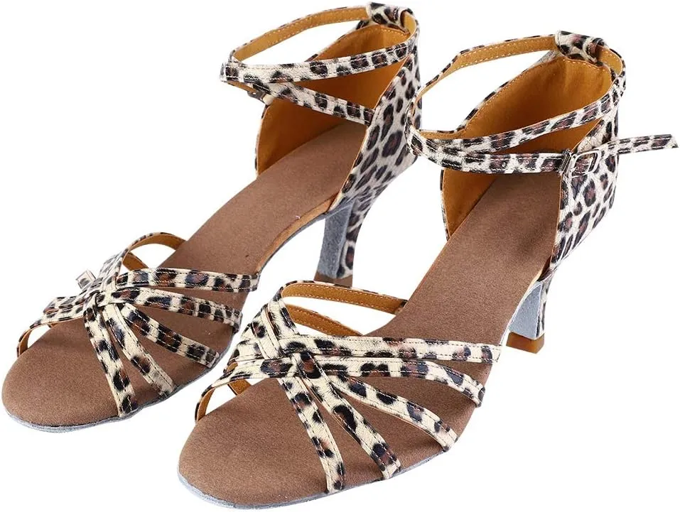 Soft & Comfortable Latin Dance Shoes for Women, Fashionable Salsa Ballroom Practice Footwear, Breathable Black Dance Shoes