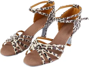 Soft & Comfortable Latin Dance Shoes for Women, Fashionable Salsa Ballroom Practice Footwear, Breathable Black Dance Shoes