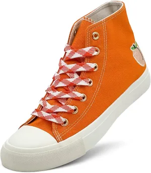soofylia High Top Canvas Sneakers for Women Classic Lace Up Canvas Shoes Casual Tennis Comfortable Fashion Walking Shoes