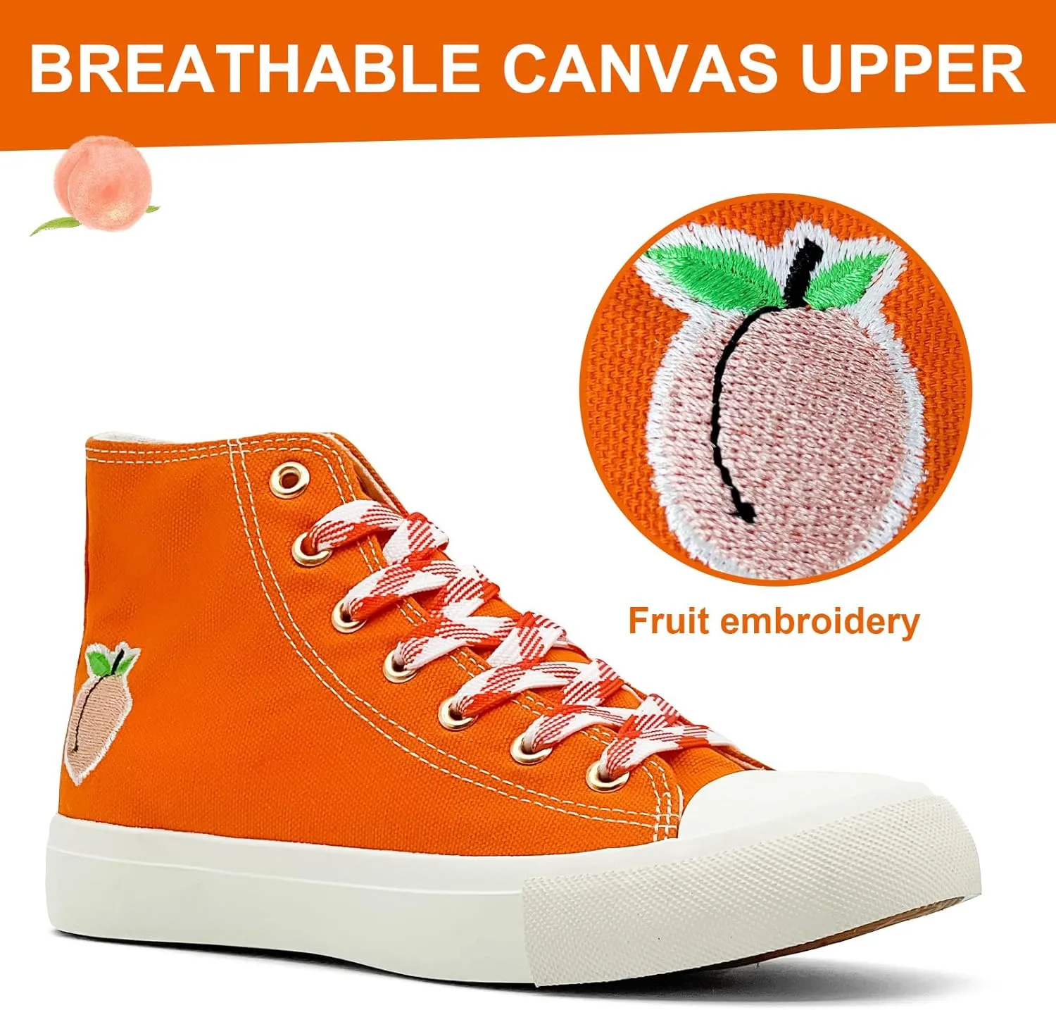 soofylia High Top Canvas Sneakers for Women Classic Lace Up Canvas Shoes Casual Tennis Comfortable Fashion Walking Shoes