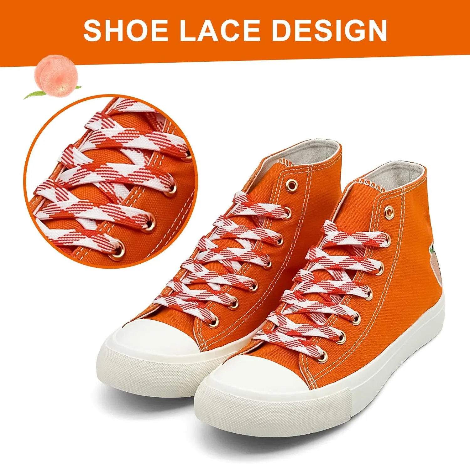 soofylia High Top Canvas Sneakers for Women Classic Lace Up Canvas Shoes Casual Tennis Comfortable Fashion Walking Shoes