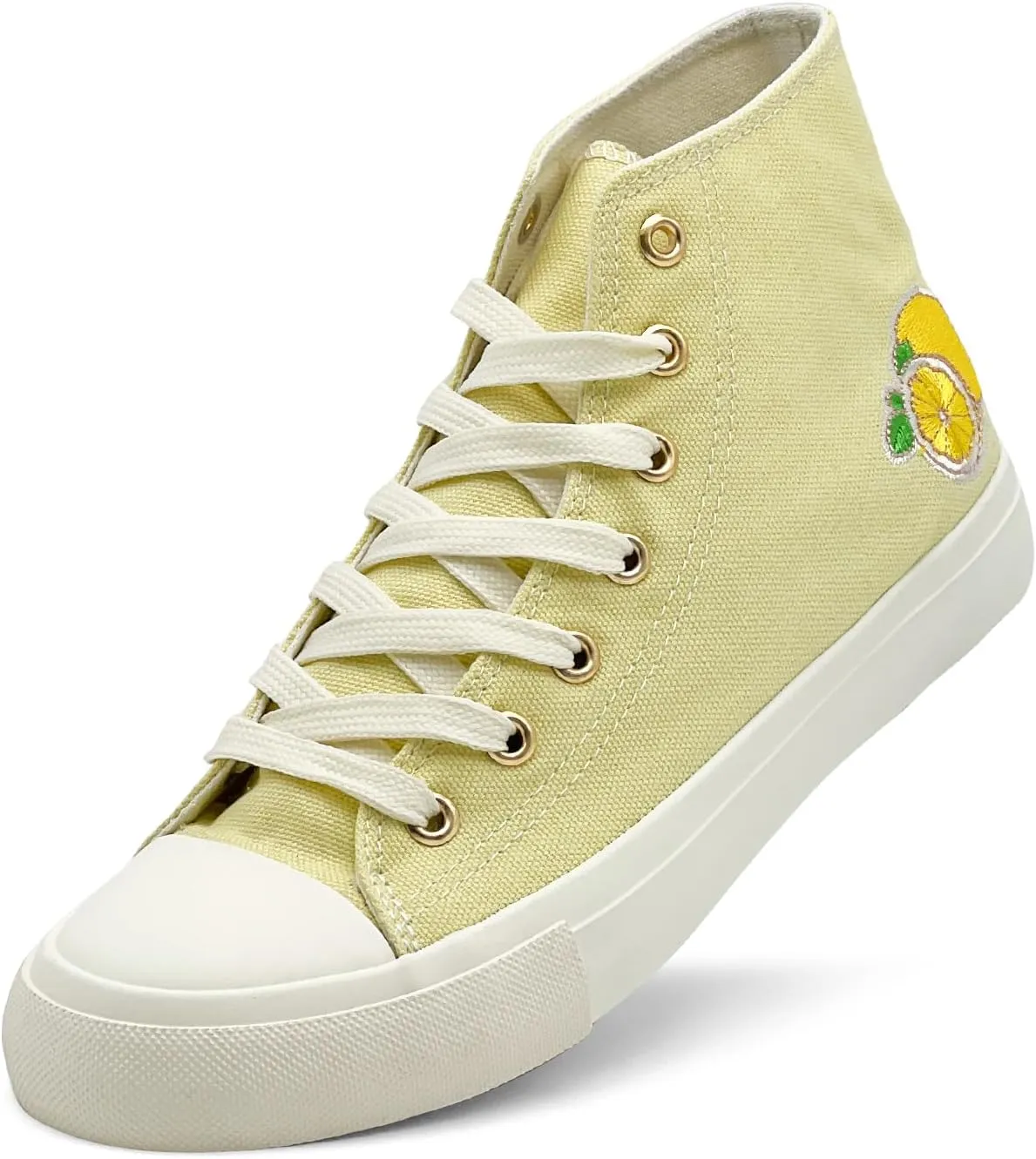 soofylia High Top Canvas Sneakers for Women Classic Lace Up Canvas Shoes Casual Tennis Comfortable Fashion Walking Shoes