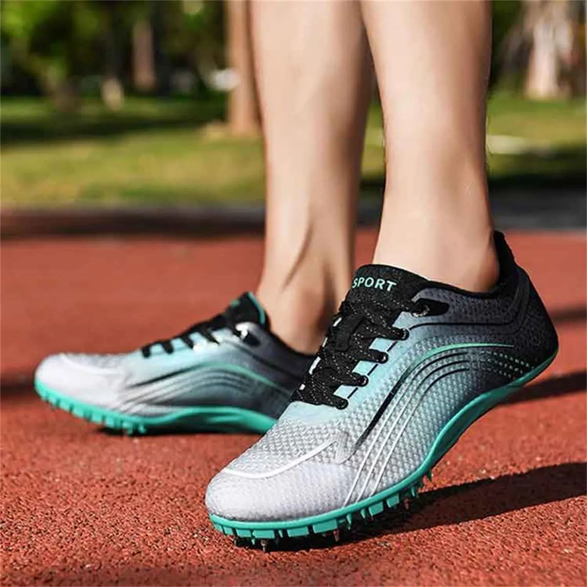 Sprinting Spikes Shoes, Unisex Jumping Race & Training Athletic Shoes for Men Women Children Youth Competition Sprints Sports