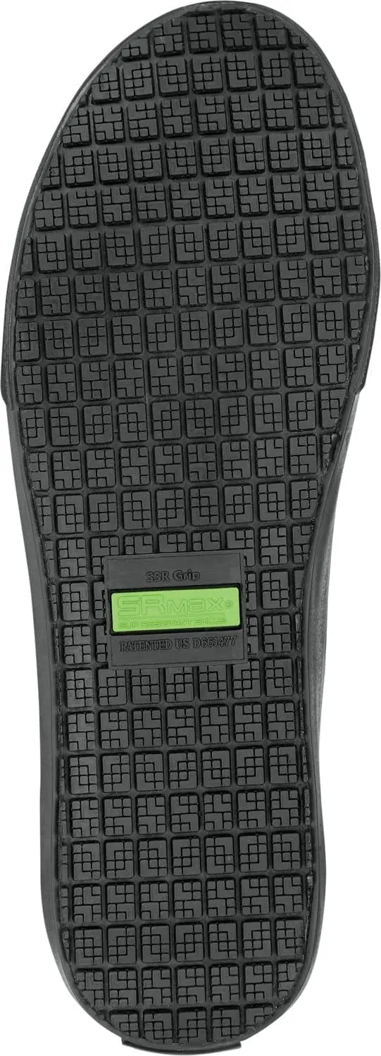 SR Max York, Women's, Black, Skate Style, MaxTrax Slip Resistant, Soft Toe Work Shoe
