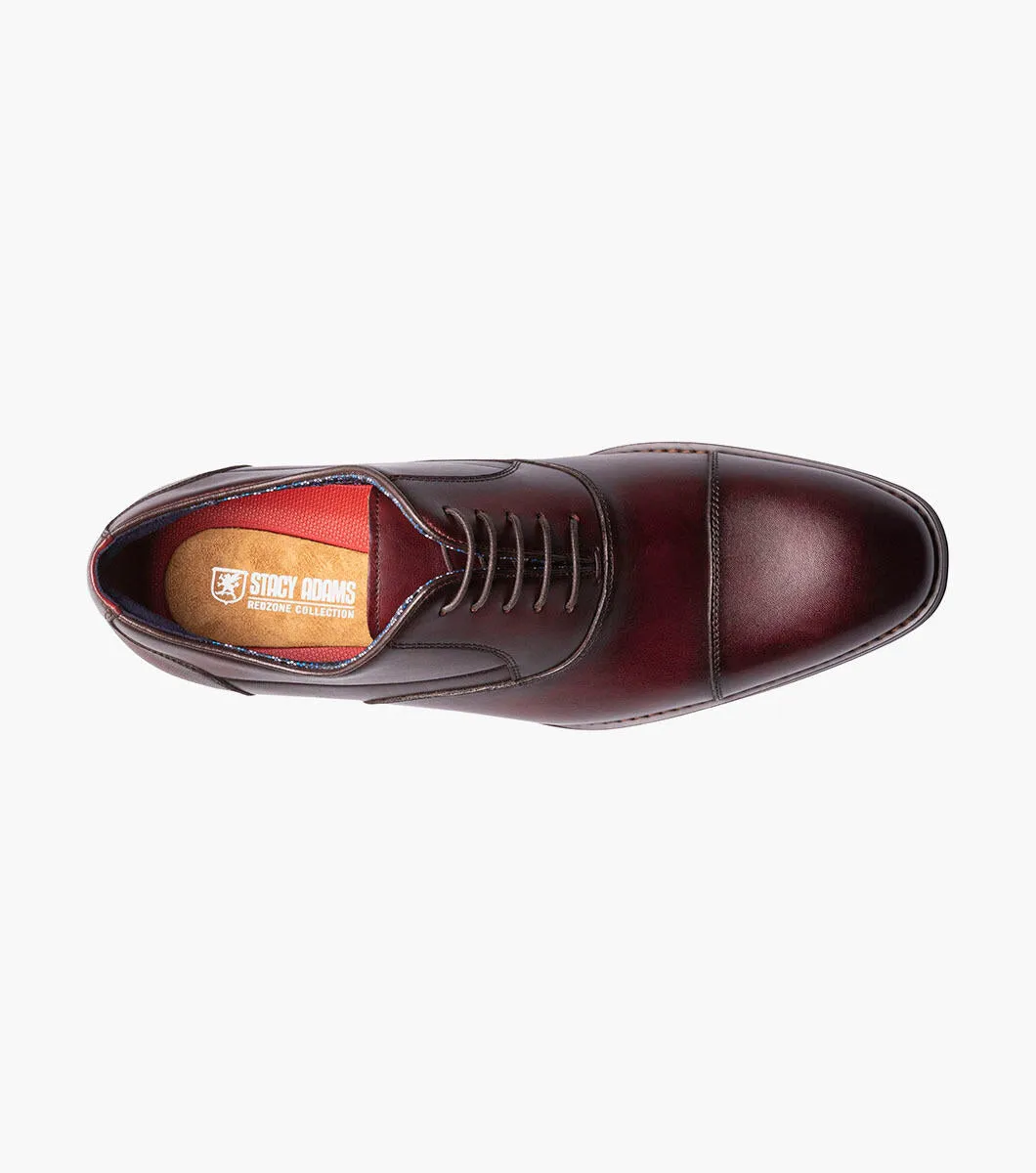Stacy Adams Burgundy Kallum Cap Toe Oxford Shoes