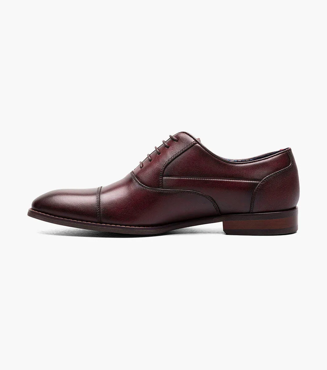 Stacy Adams Burgundy Kallum Cap Toe Oxford Shoes
