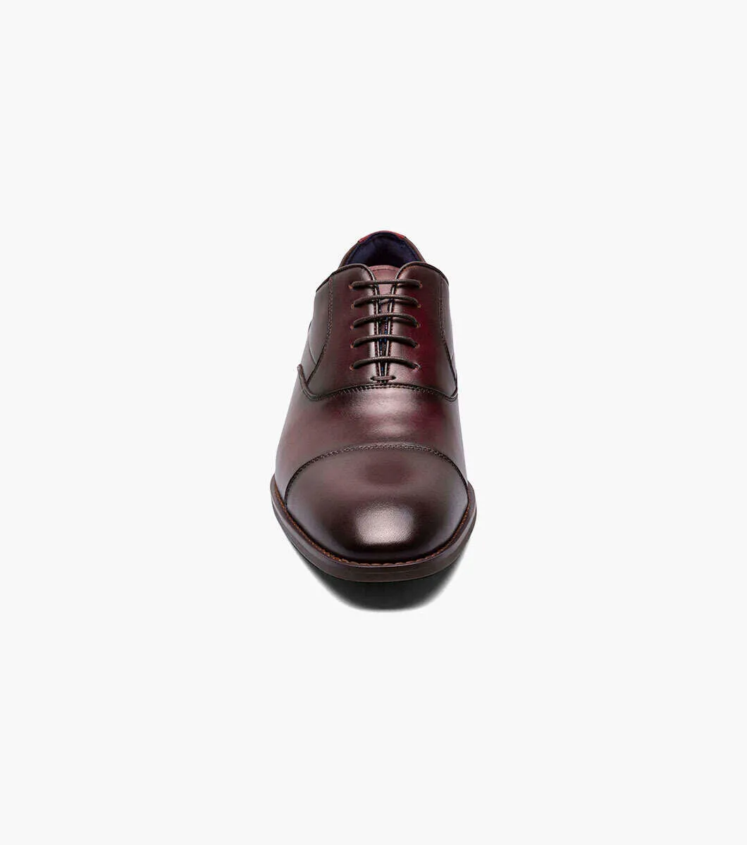 Stacy Adams Burgundy Kallum Cap Toe Oxford Shoes