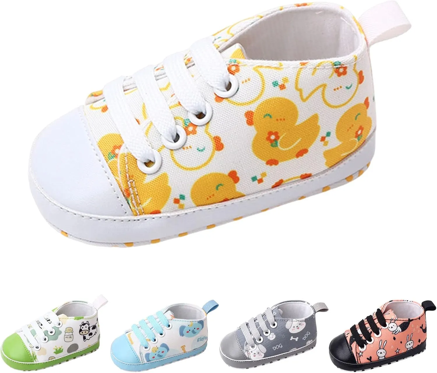Summer Children Infant Toddler Shoes Boys and Girls Sports Canvas Cute Cartoon Pattern Lace Light up Toddler Girls Shoes (Blue, 5 Infant)