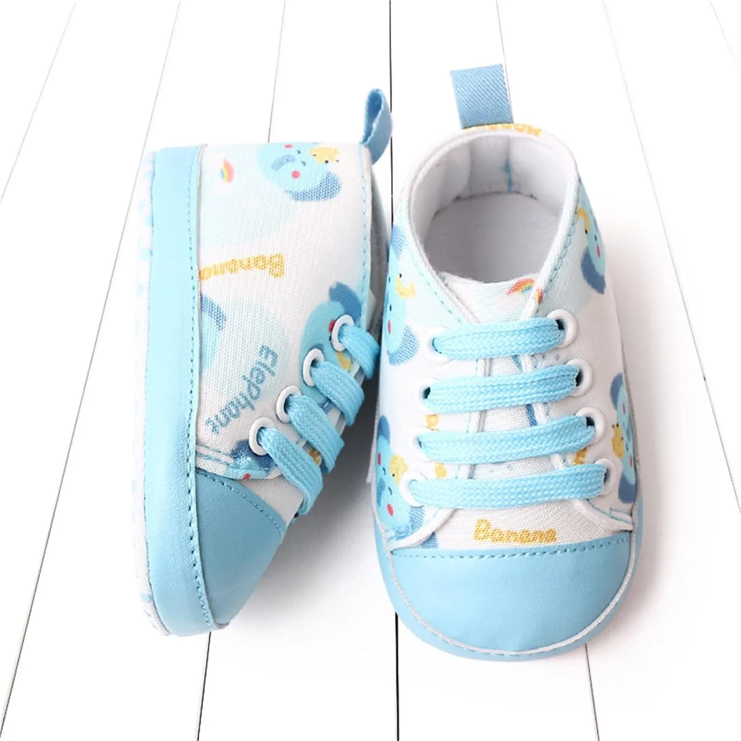 Summer Children Infant Toddler Shoes Boys and Girls Sports Canvas Cute Cartoon Pattern Lace Light up Toddler Girls Shoes (Blue, 5 Infant)