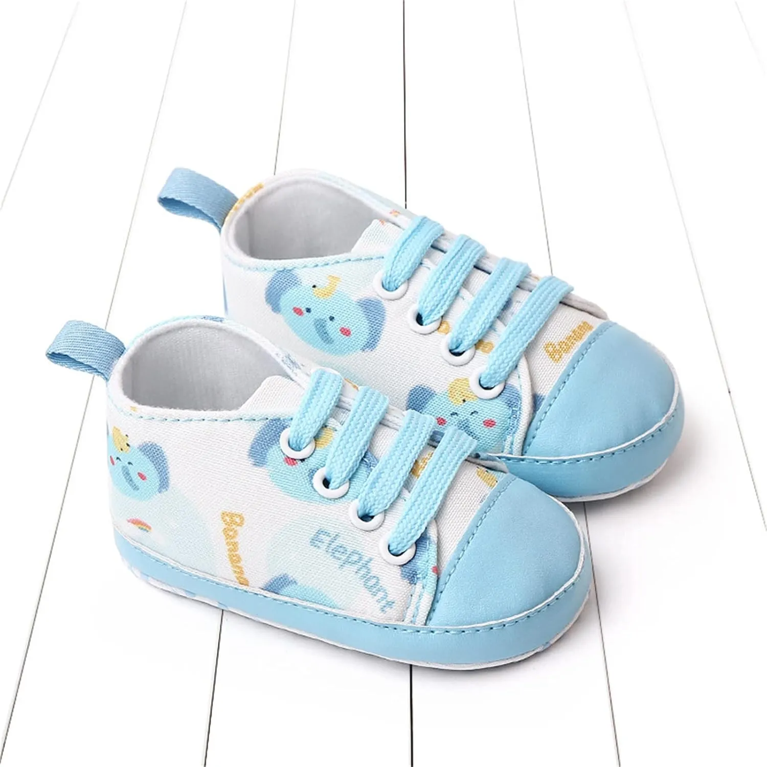 Summer Children Infant Toddler Shoes Boys and Girls Sports Canvas Cute Cartoon Pattern Lace Light up Toddler Girls Shoes (Blue, 5 Infant)