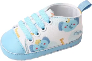 Summer Children Infant Toddler Shoes Boys and Girls Sports Canvas Cute Cartoon Pattern Lace Light up Toddler Girls Shoes (Blue, 5 Infant)