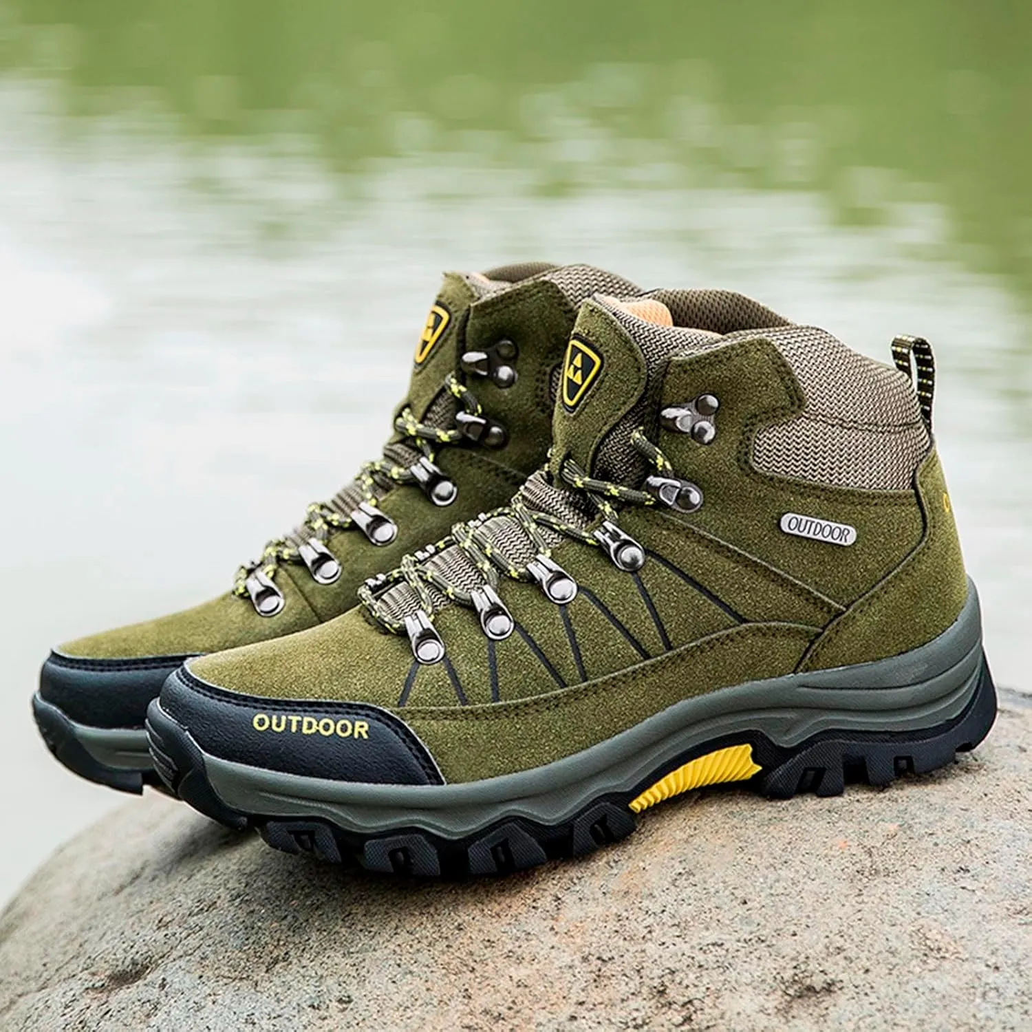 Tennis Walking Shoes Men's and Winter Breathable Outdoor Hiking Shoes High Top Hiking Sneakers