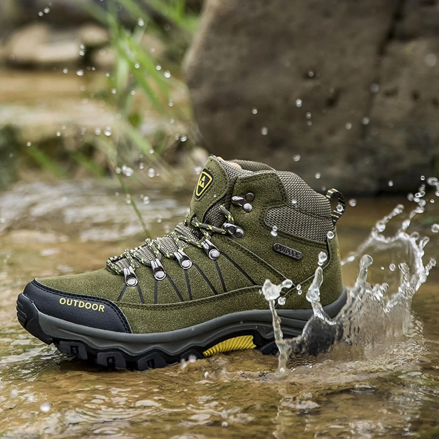Tennis Walking Shoes Men's and Winter Breathable Outdoor Hiking Shoes High Top Hiking Sneakers