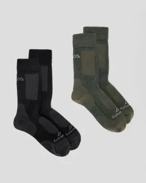 Thermo Socks - Two Pack - Black/Beech