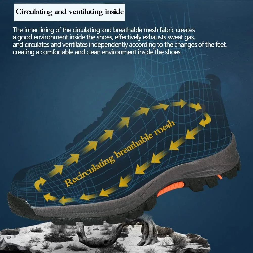 Thick Cotton Shoes, Warm, Waterproof, Non-Slip, Breathable, Hiking and Hiking Snow Shoes