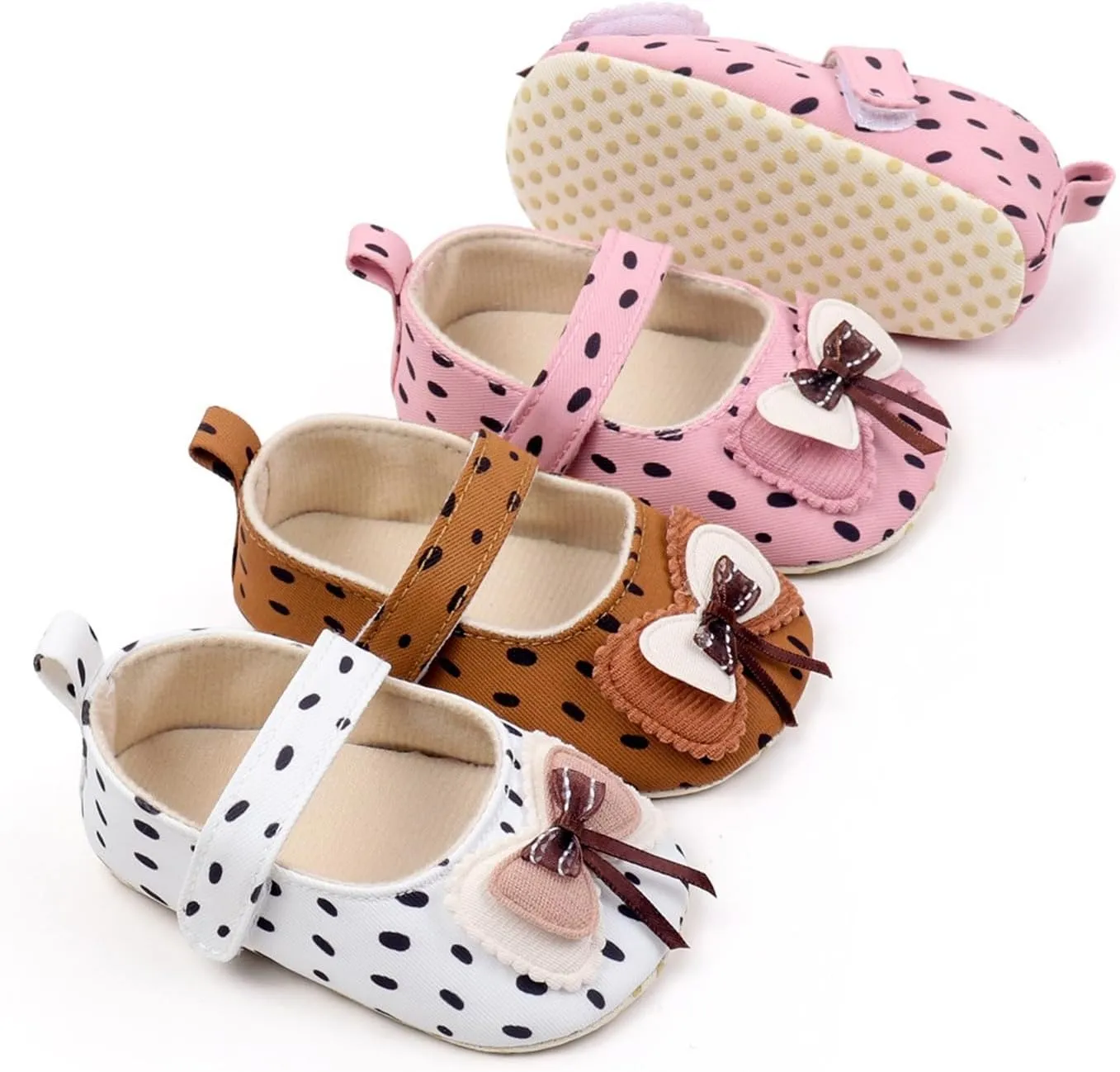 Toddler Baby Canvas Sandals Hook Loop Bow Closed Toe Ankle Mary Jane Shoes Infant Newborn Summer Walking Sandals