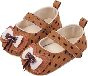 Toddler Baby Canvas Sandals Hook Loop Bow Closed Toe Ankle Mary Jane Shoes Infant Newborn Summer Walking Sandals