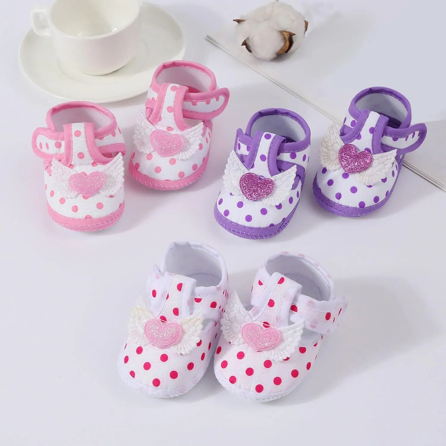Toddler Baby Girls Cute Flower First Walking Sandals Lightweight Soft Sole Non-Slip Sneakers Princess Wedding Shoes