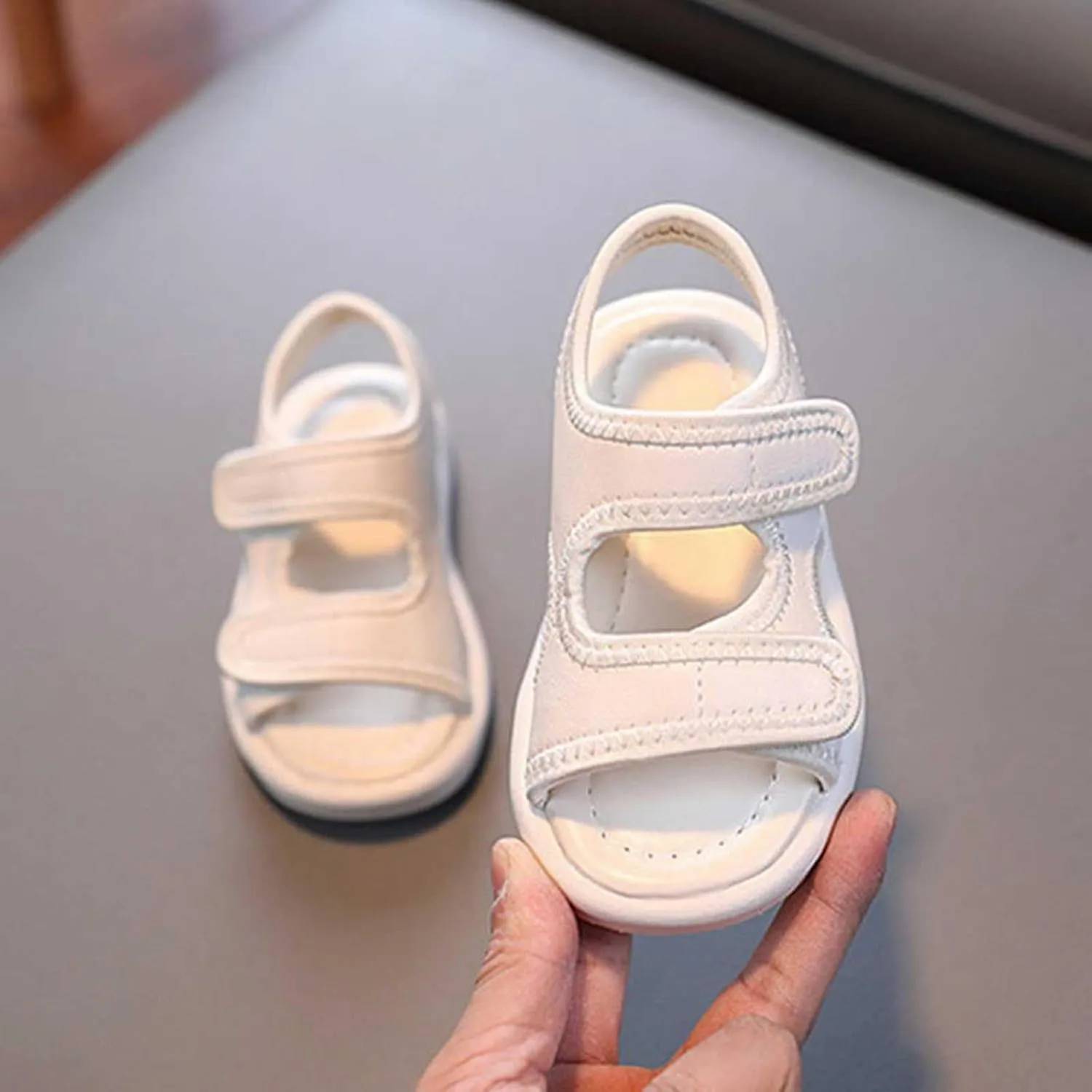 Toddler Boys Girls Athletic Sandals Outdoor Open Toe Sport Shoes Breathable Soft Sole Lightweight Plush Slipper