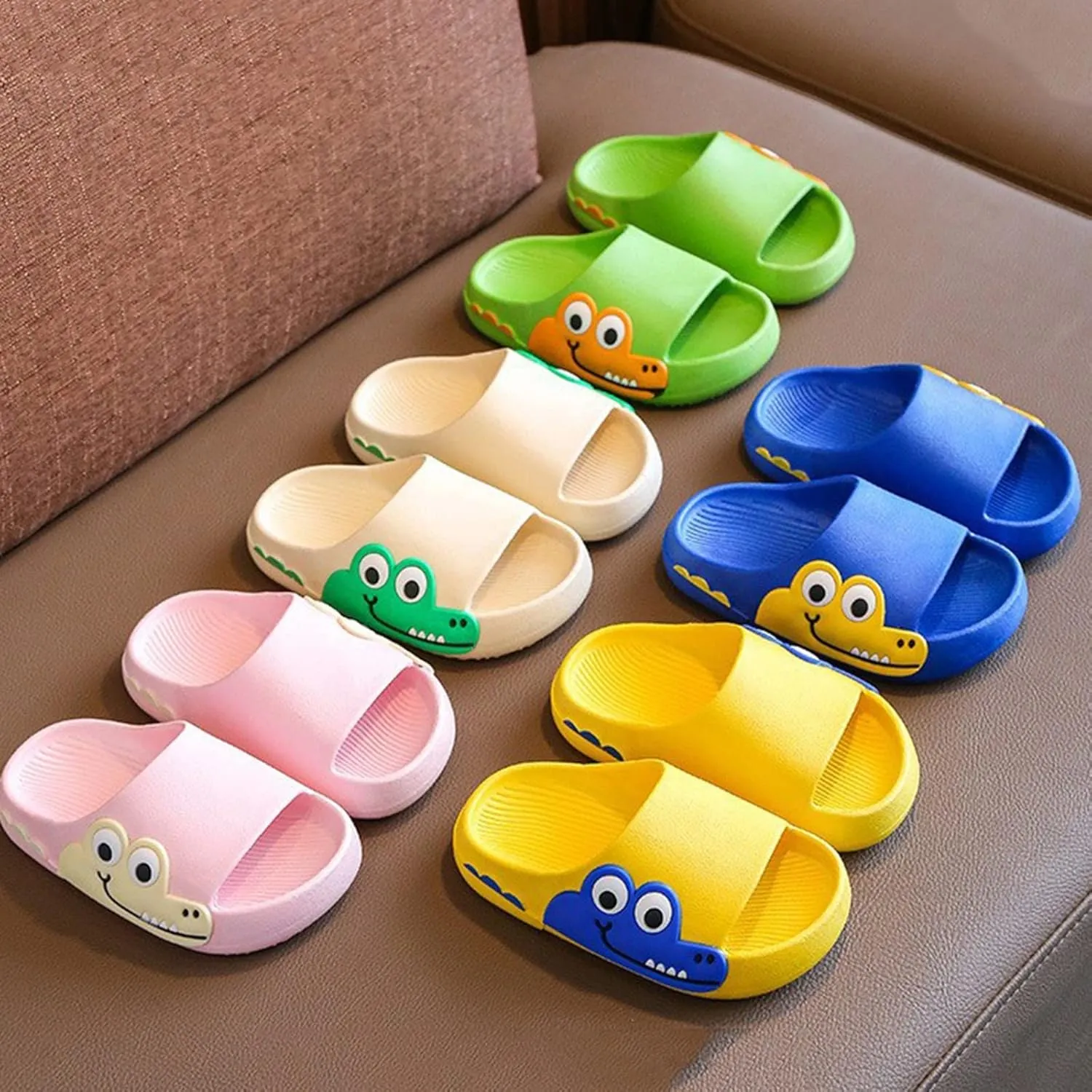 Toddler Boys Girls Cloud Slide Dinosaur Shower Slippers Kids Summer Soft Sole Non Slip Slippers for Big Girls