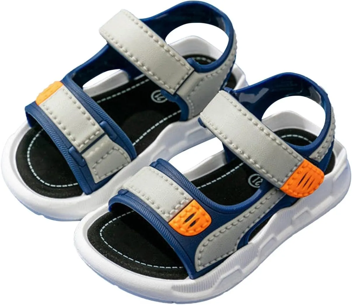 Toddler Boys Sport Sandals Open Toe Non Slip Walking Shoes with Adjustable Strap Lightweight Kids Athletic Sandals