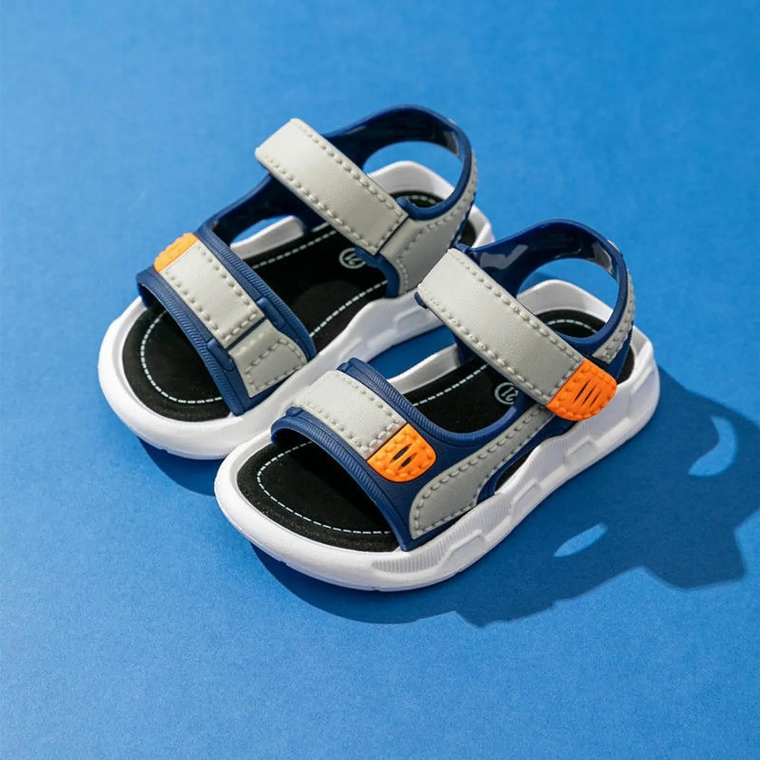 Toddler Boys Sport Sandals Open Toe Non Slip Walking Shoes with Adjustable Strap Lightweight Kids Athletic Sandals