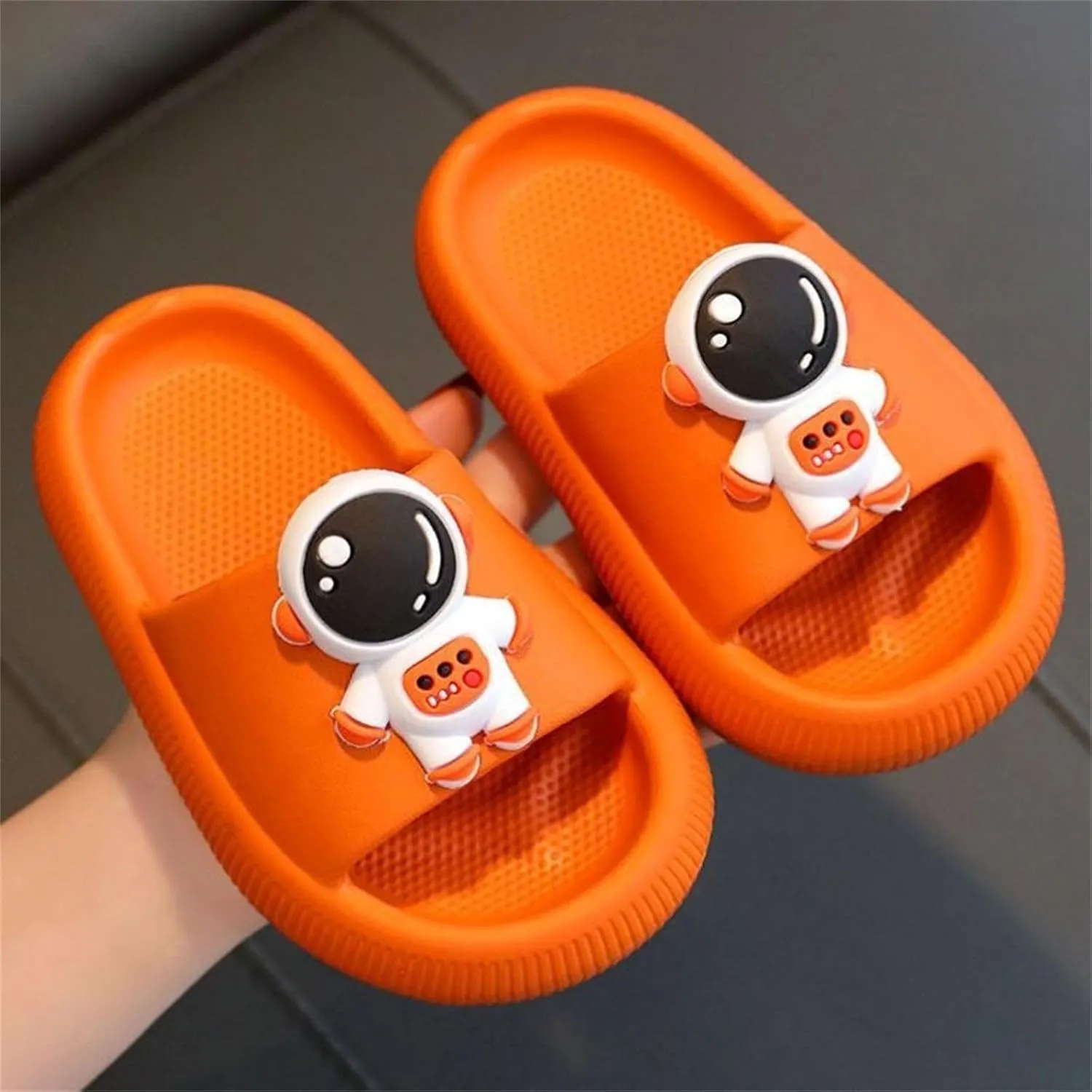 Toddler Cartoon Non Slip Slides Non-Slip Comfy Cushioned Thick Sole Shower Pool Slippers Summer Beach Water Shoes