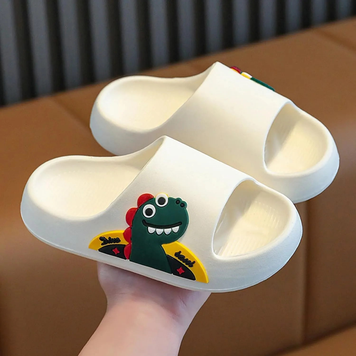 Toddler Dinosaur Cloud Slide Shower Slippers Kids Boys Girls Summer Cute Soft Sole Non Slip Little Bedroom Sandals