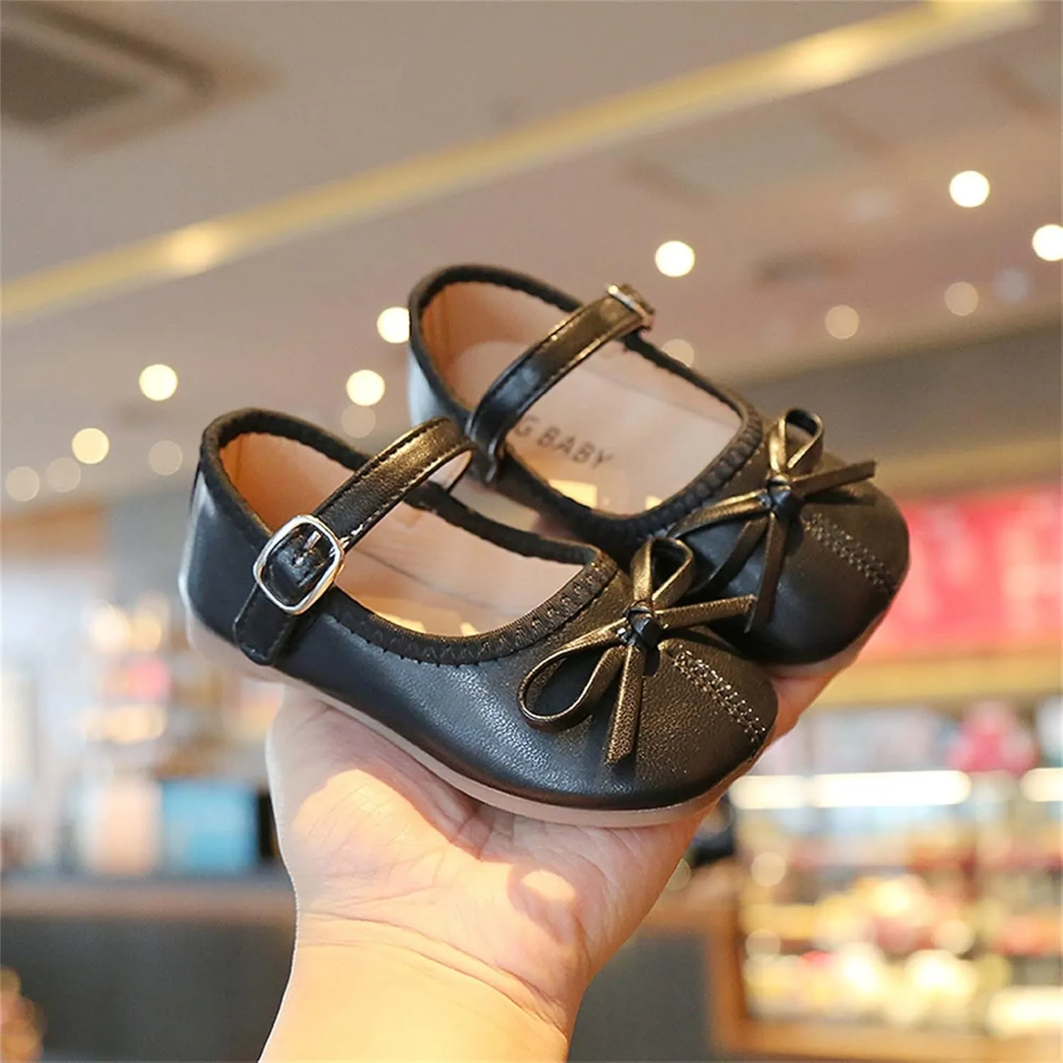 Toddler Dress Shoes Bowknot Mary Jane Shoes Girls Ballet Flat for Kids Wedding Pary niform Church Shoes