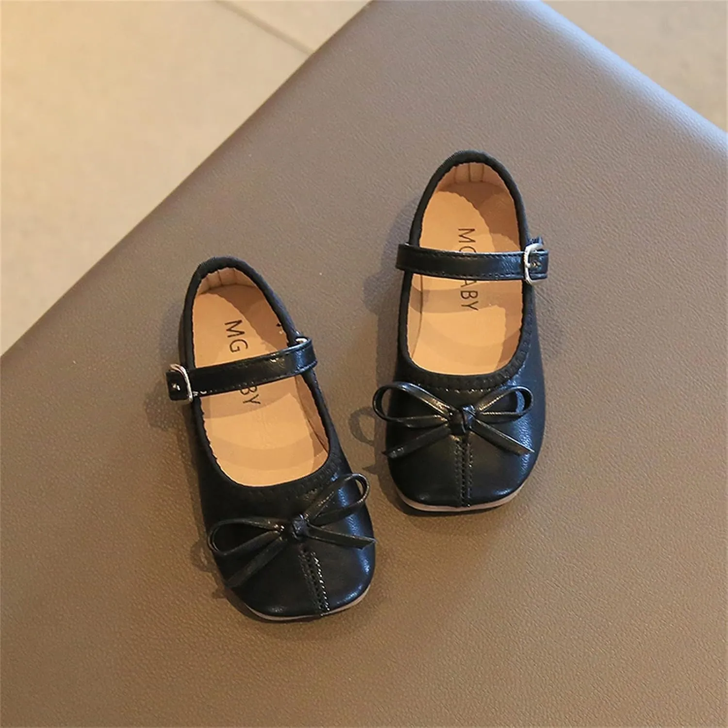 Toddler Dress Shoes Bowknot Mary Jane Shoes Girls Ballet Flat for Kids Wedding Pary niform Church Shoes