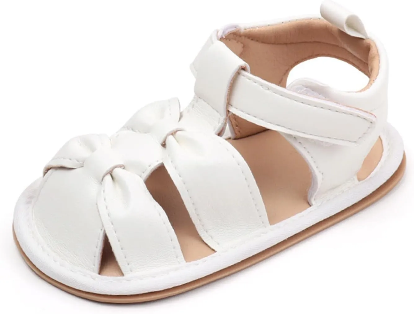 Toddler Girls Sandals Closed Toe Dress Flat Shoes Summer Breathable Soft Bottom Non Slip Sandals for Baby Infant