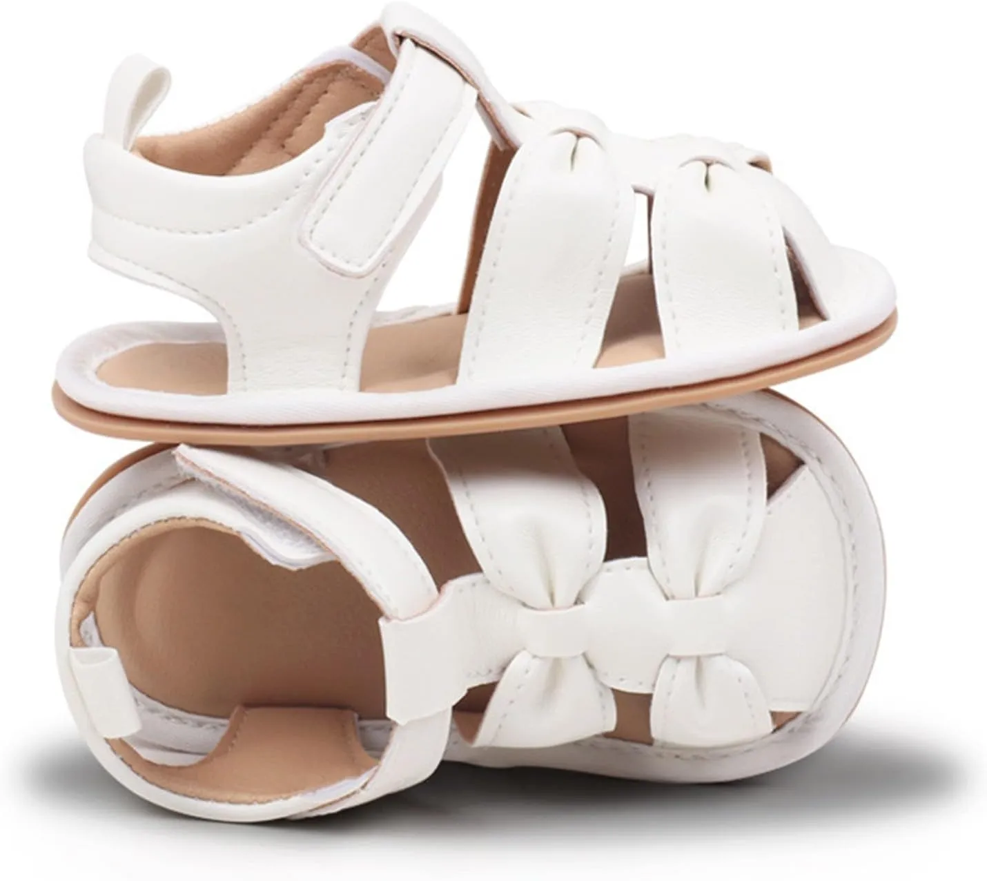 Toddler Girls Sandals Closed Toe Dress Flat Shoes Summer Breathable Soft Bottom Non Slip Sandals for Baby Infant